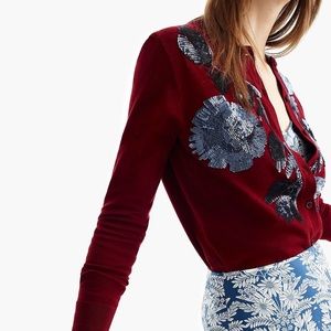 jackie cardigan sweater in floral embroidery